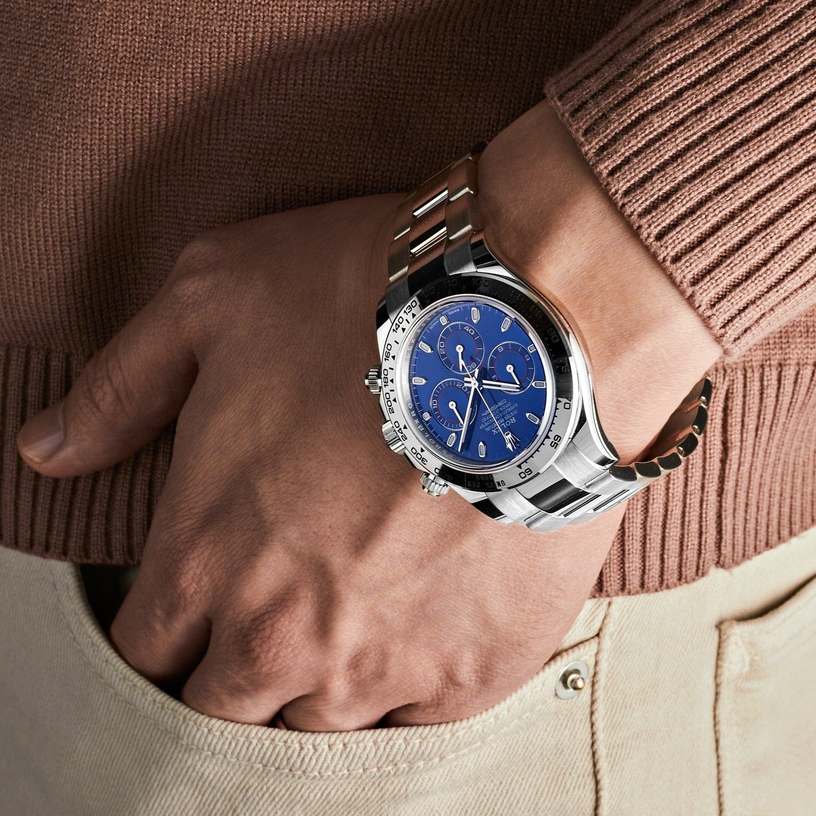 R01ex Daytona 116509 White Gold Blue Dial (2022)